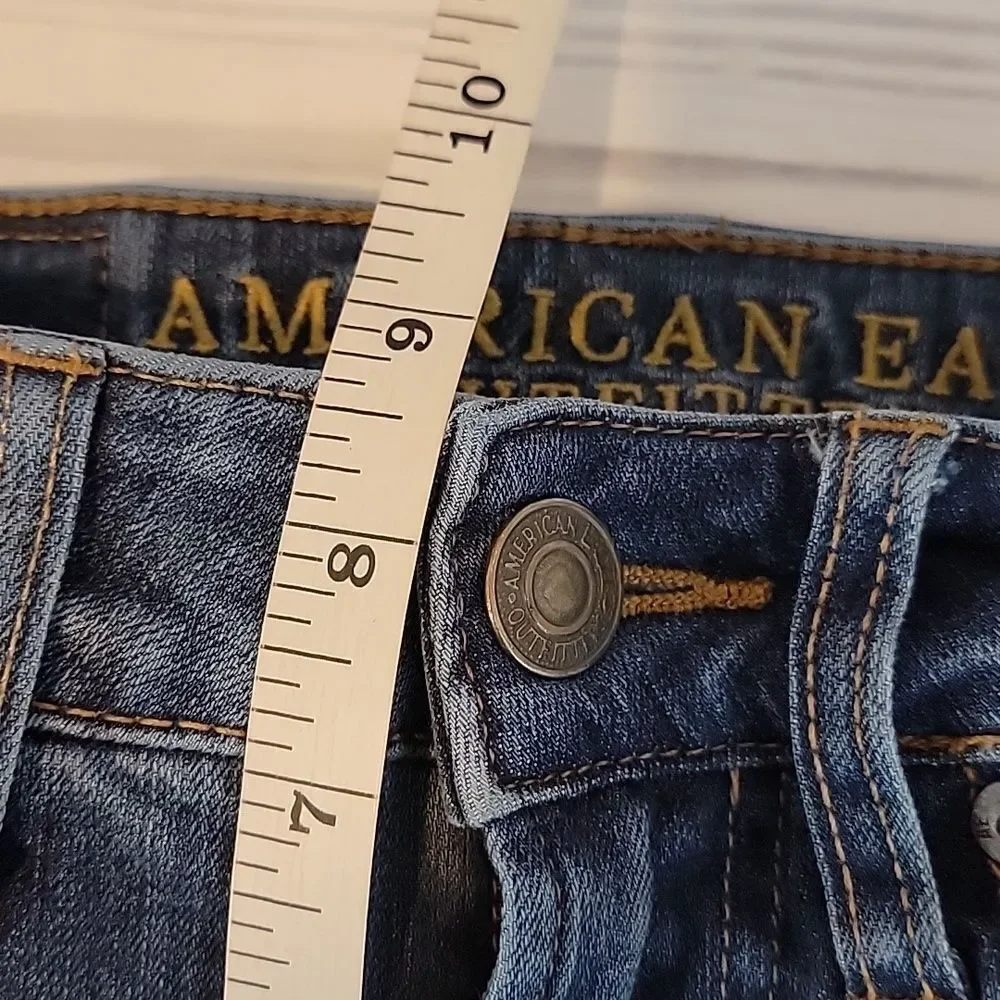 American Eagle 360° Extreme Flex Slim Straight Blue Jeans Womens Size 26